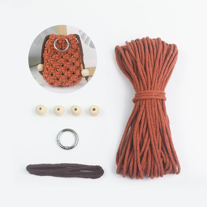 Macrame Kit Drawstring Earphone Bag Weaving Kit | Bohemian Style | Hangable on Big Bags | Beginner-Friendly