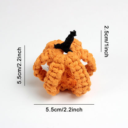 Halloween Pumpkin Macrame DIY Kit - Handmade Weaving Supplies with English Tutorial | Holiday Craft Set