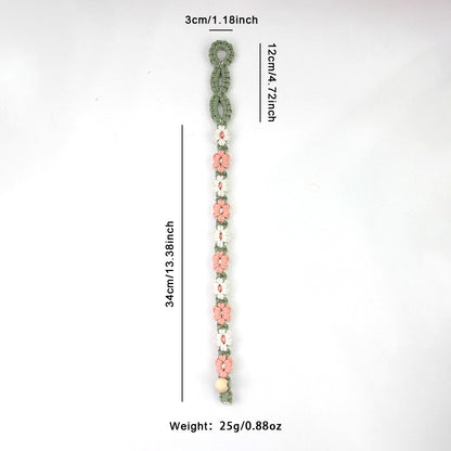 Macrame Kit Daisy Curtain Tieback Weaving Kit | Adjustable Strap | Organizing Band | Beginner Weaving | Exquisite Flower