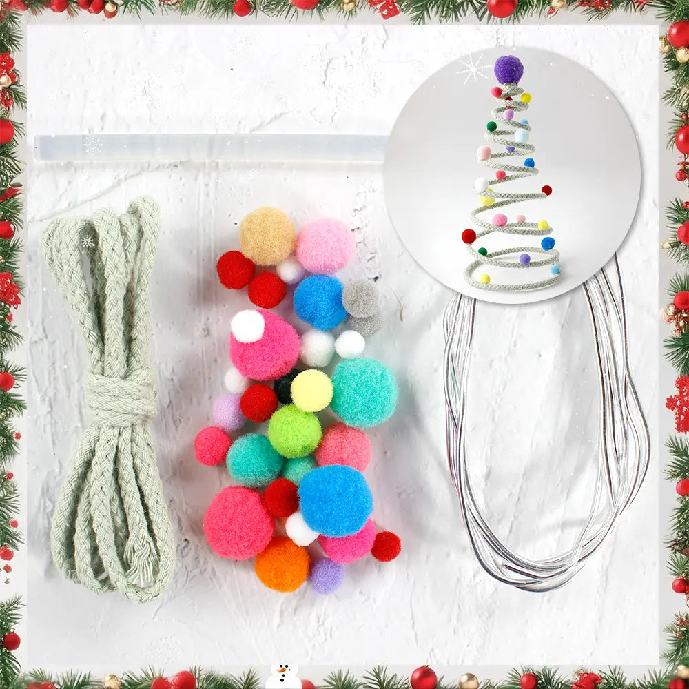 Macrame Kit for Beginners | DIY Wire Christmas Tree Ornament Macrame Craft Kit