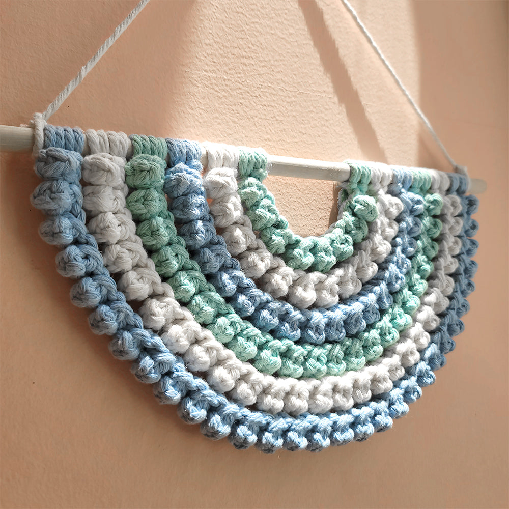 Macrame Kit Semicircle Tapestry Weaving Kit |  Design | Gradient/Contrast Option | Bedroom/Living Room Decor | Beginner-Friendly