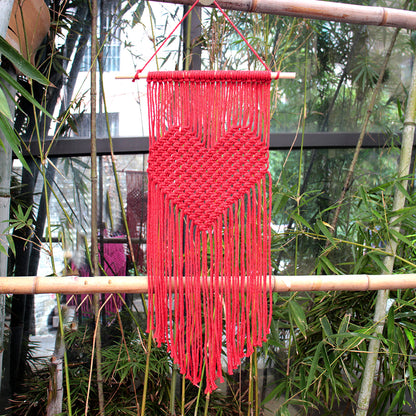 Macrame Kit Big Love Tapestry Weaving Kit | Flowing Fringes | Multi-Color Option | Valentine's Day DIY Gift | Beginner-Friendly/Living Room Decor