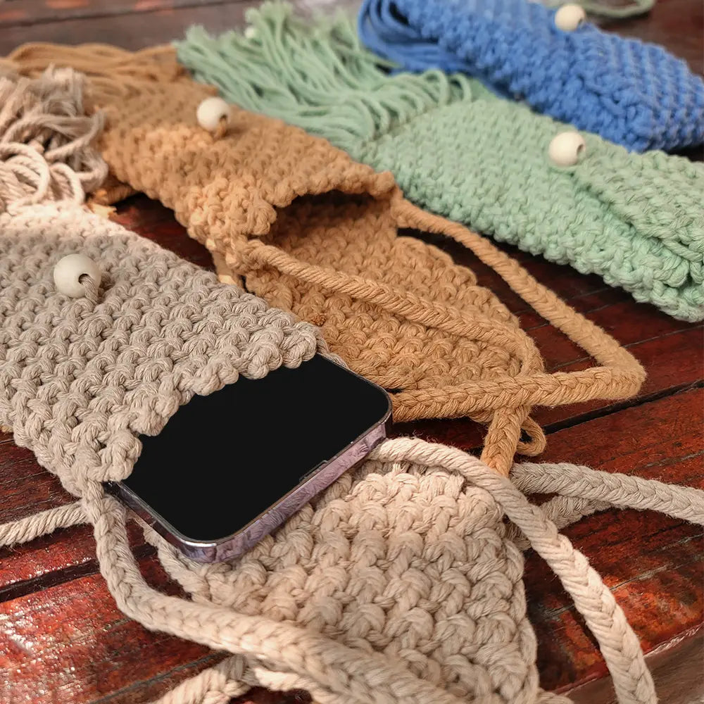 Macrame Kit for Beginners | DIY Macrame Cellphone Storage Bag Craft Kit