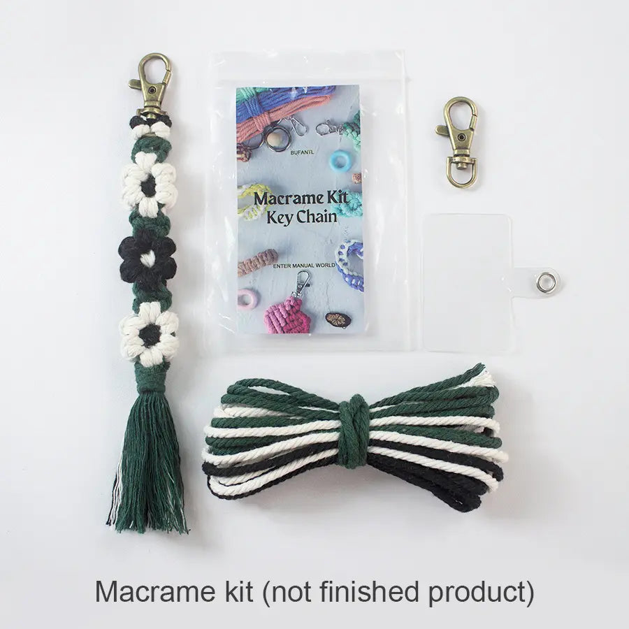 Macrame Kit for Beginners | DIY Daisy Macrame Keychain Craft Kit