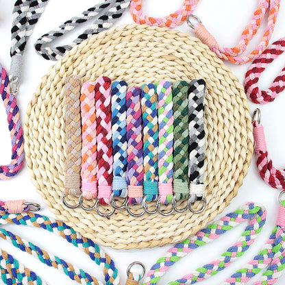 Macrame Kit 4-Strand Braid Keychain Combo Kit | Anti-Lost String/Bag Strap | English Tutorial | Beginner-Friendly | Handmade Gift