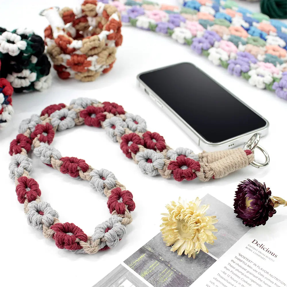 Macrame Kit for Beginners | DIY Daisy‑Element Macrame Lanyard Craft Kit