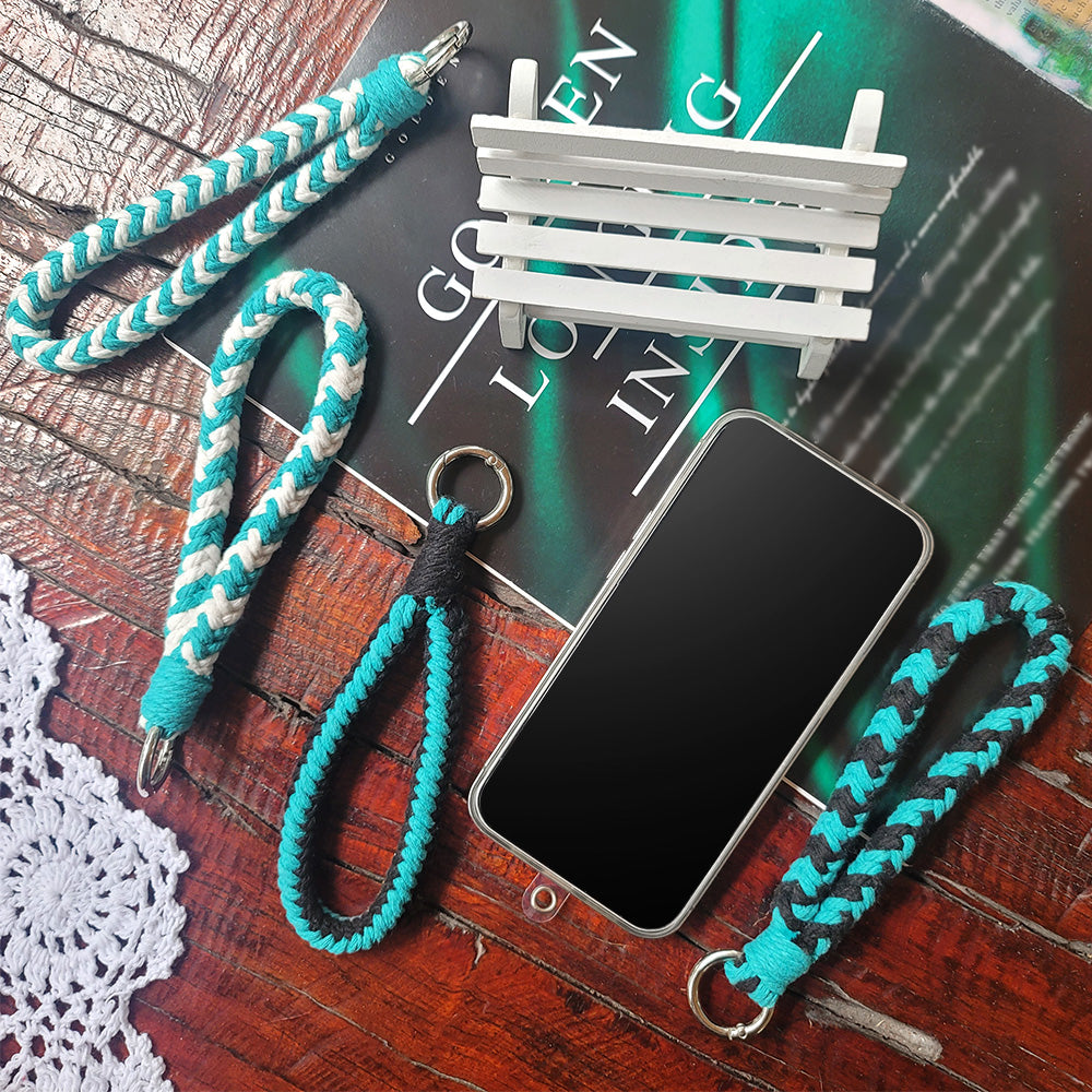8-Strand Bracelet/Keychain Weaving Kit Macrame Kit | Multi-Contrast Colors | Phone Pendant/Bracelet | Beginner DIY Set
