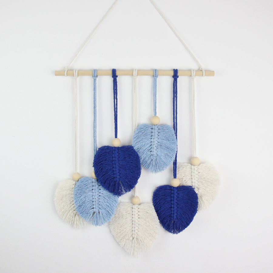 Macrame Kit Leaf Tapestry Weaving Kit | Bohemian Style | Adjustable Length | Bedroom/Living Room/Hallway Decor | Beginner-Friendly