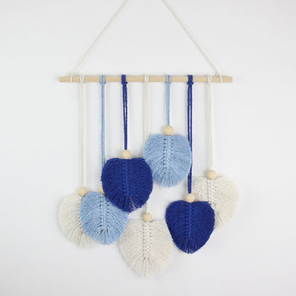 Macrame Kit Leaf Tapestry Weaving Kit | Bohemian Style | Adjustable Length | Bedroom/Living Room/Hallway Decor | Beginner-Friendly