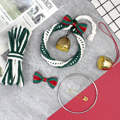 Mini Christmas Wreath Weaving Kit Macrame Kit | Car/Home Use | Holiday DIY Gift | Beginner-Suitable | Multi-Scene Decor