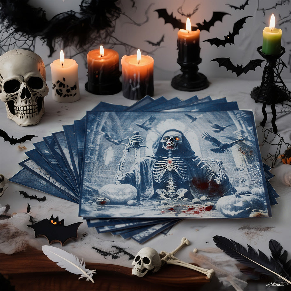 Halloween Cyanotype DIY Big Kit - 45 Sheets Sun Art Paper + 9 Halloween Films, Retro Printing/Mini Cyanotype Cards, For Beginners cyanotype set