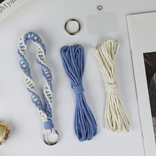 Macrame Keychain DIY Kit - Half Knot Keychain Weaving Supplies with English Tutorial | Handmade Craft Set