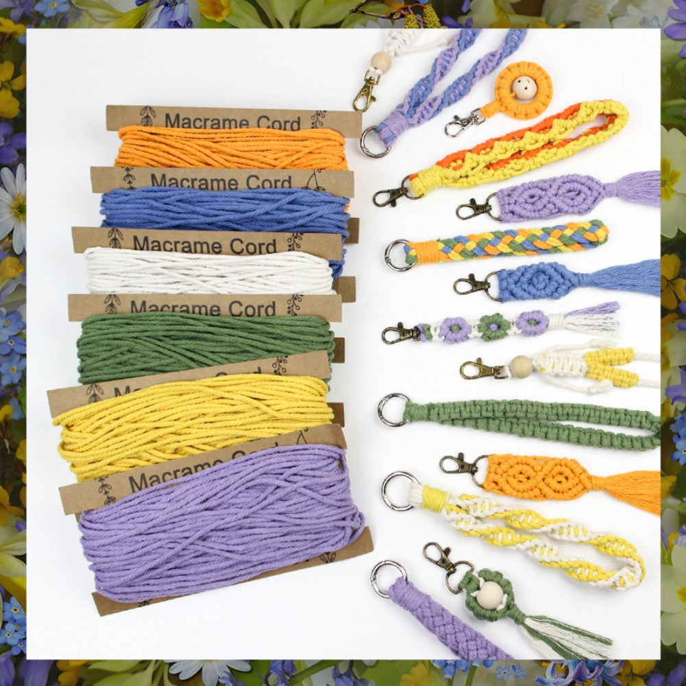 Gift Boxed Macrame DIY Kit - All-in-One Weaving Set with English Tutorial | Handmade Craft Gift Bundle