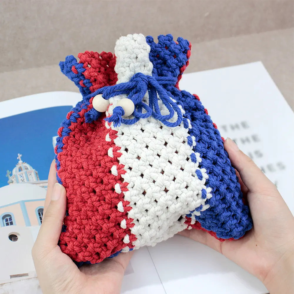 Macrame Kit for Beginners | DIY Macrame Drawstring Storage Pouch Craft Kit