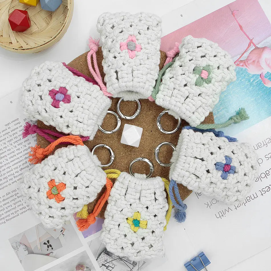 Macrame Kit for Beginners | DIY Daisy Macrame Earphone Storage Pouch Craft Kit