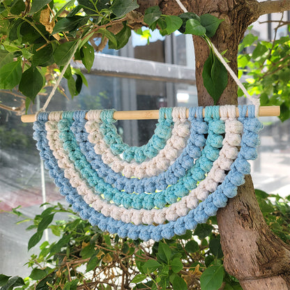 Macrame Kit Semicircle Tapestry Weaving Kit |  Design | Gradient/Contrast Option | Bedroom/Living Room Decor | Beginner-Friendly