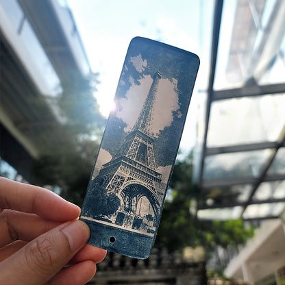 Handmade Cyanotype Bookmark Material Pack - 24 Sheets 414cm Light-Sensitive Cyanotype Paper + 24 Tassels, Sun Printing Paper Retro Photography, Homemade Bookmark Parent-Child Experience