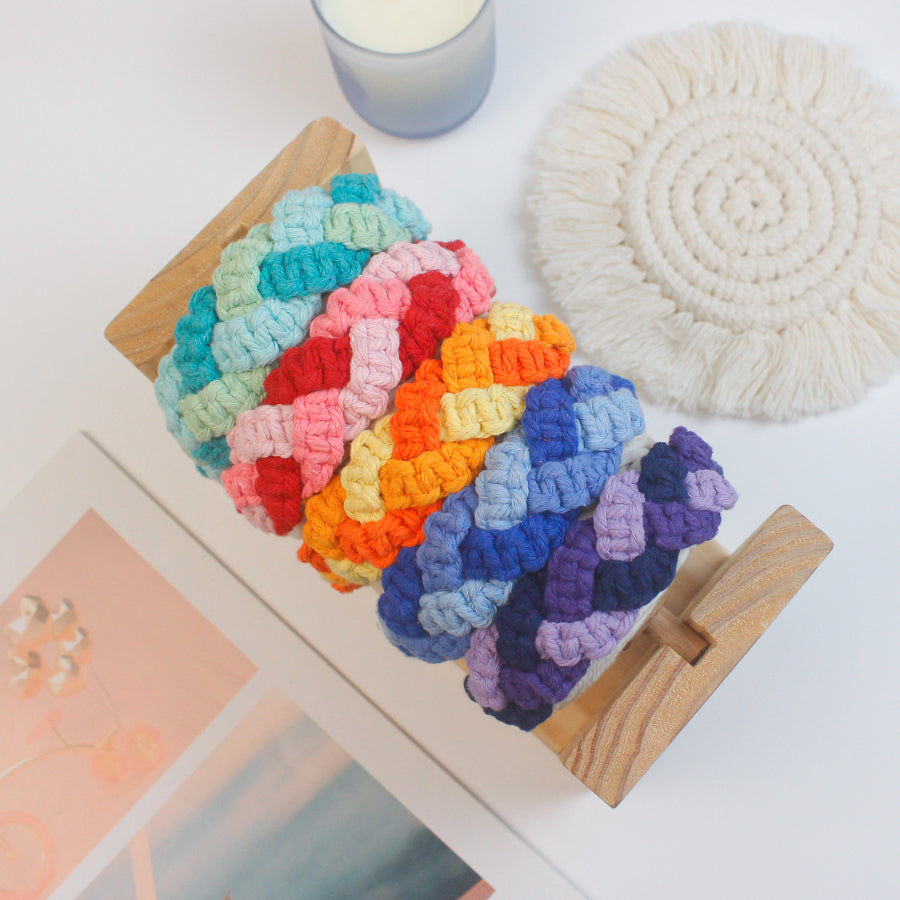 Three-Strand Flat Knot Keychain Weaving Material Pack Macrame Kit: High-Quality Polyester Weaving Rope, Detailed Tutorial, Key Ring Spring Clasp, Phone Clip. Braid Separately then Combine, Exquisite Bottom. For Beginners