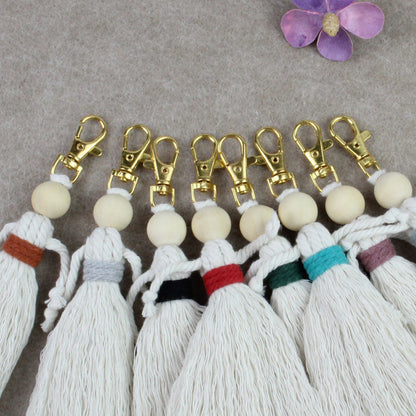 Girl Weaving Keychain Craft Kit Macrame Kit | Fringe Skirt | DIY Valentine's Gift, Beginner-DIY