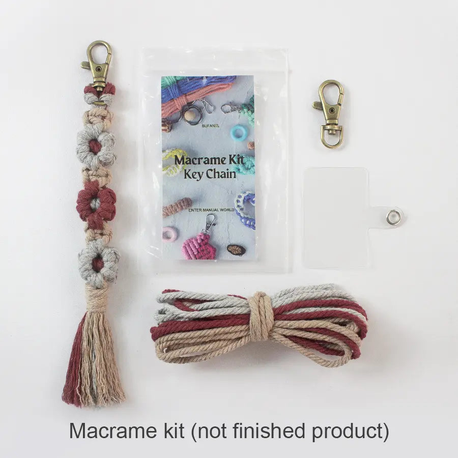 Macrame Kit for Beginners | DIY Daisy Macrame Keychain Craft Kit