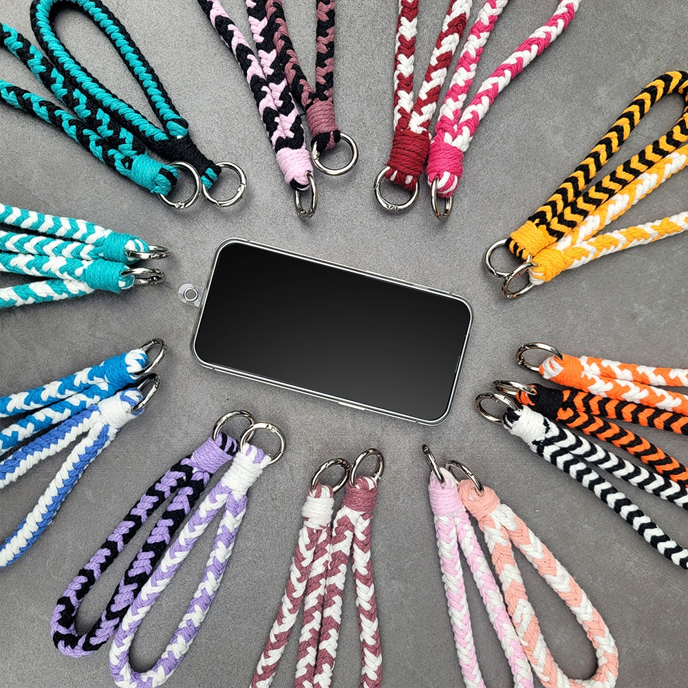 8-Strand Bracelet/Keychain Weaving Kit Macrame Kit | Multi-Contrast Colors | Phone Pendant/Bracelet | Beginner DIY Set