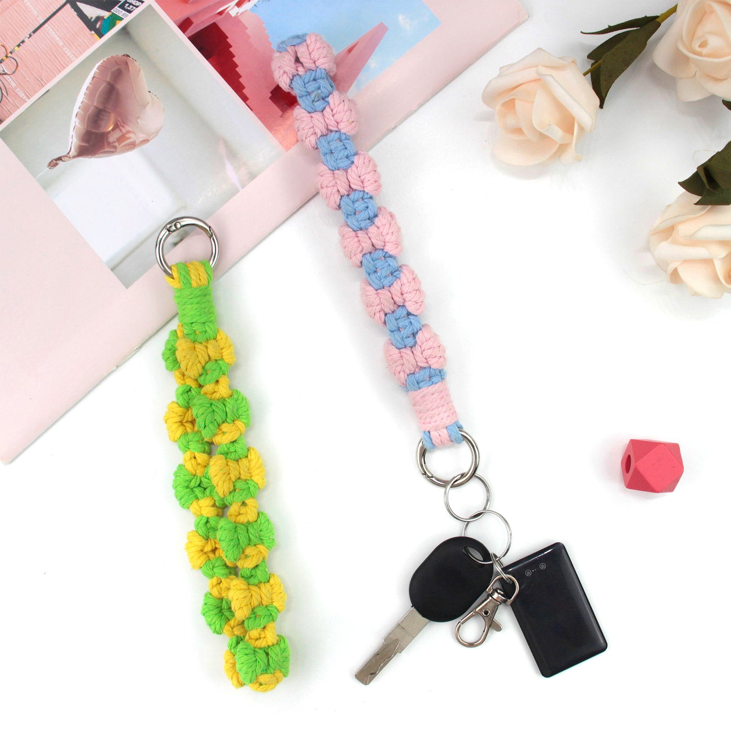 Bow Weaving Keychain Craft Kit Macrame Kit | Tutorial | Style-Adaptable | Keychain/Pendant/Bag Charm, Beginner DIY Set