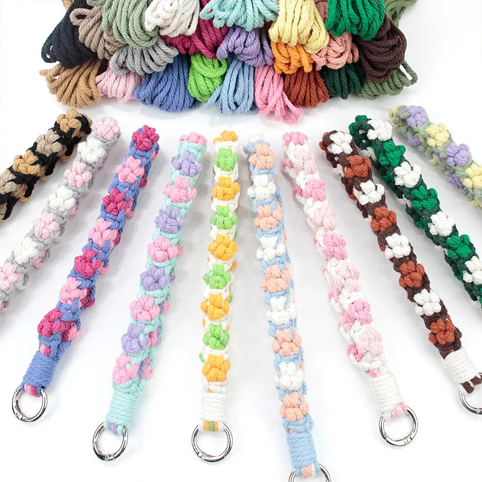 Macrame Kit for Beginners | DIY Cat‑Paw Element Macrame Keychain Wristband Craft Kit