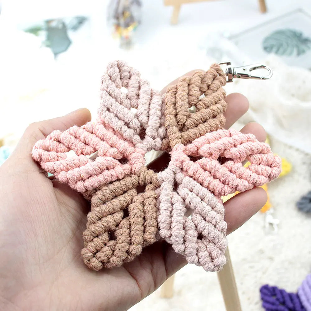 Macrame Kit for Beginners | DIY Six‑Pointed Star Macrame Keychain Craft Kit