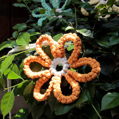 Six-Petal Flower Macrame DIY Kit - Polyester-Cotton Weaving Supplies with English Tutorial | Handmade Craft Set