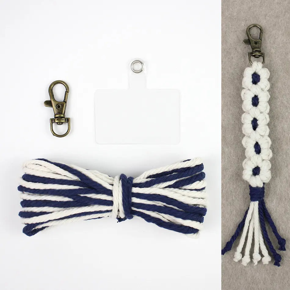 Macrame Kit for Beginners | DIY White Daisy Macrame Pendant Craft Kit