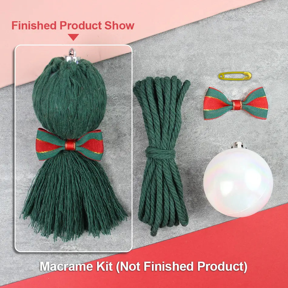 Macrame Kit for Beginners | DIY Christmas Decorative Ball Macrame Craft Kit