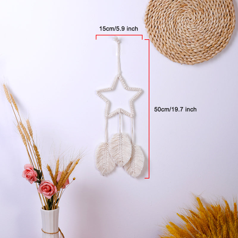 Macrame Kit Star Dreamcatcher Weaving Kit | Bohemian Style | Minimalist & Elegant | Bedroom/Window Decor | Beginner-Friendly