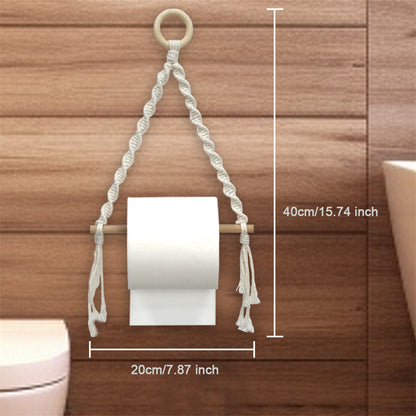 Macrame Kit Toilet Paper Holder Weaving Kit | Bohemian Style | Dual-Use: Paper/Spool Holder | High Style | Beginner-Friendly