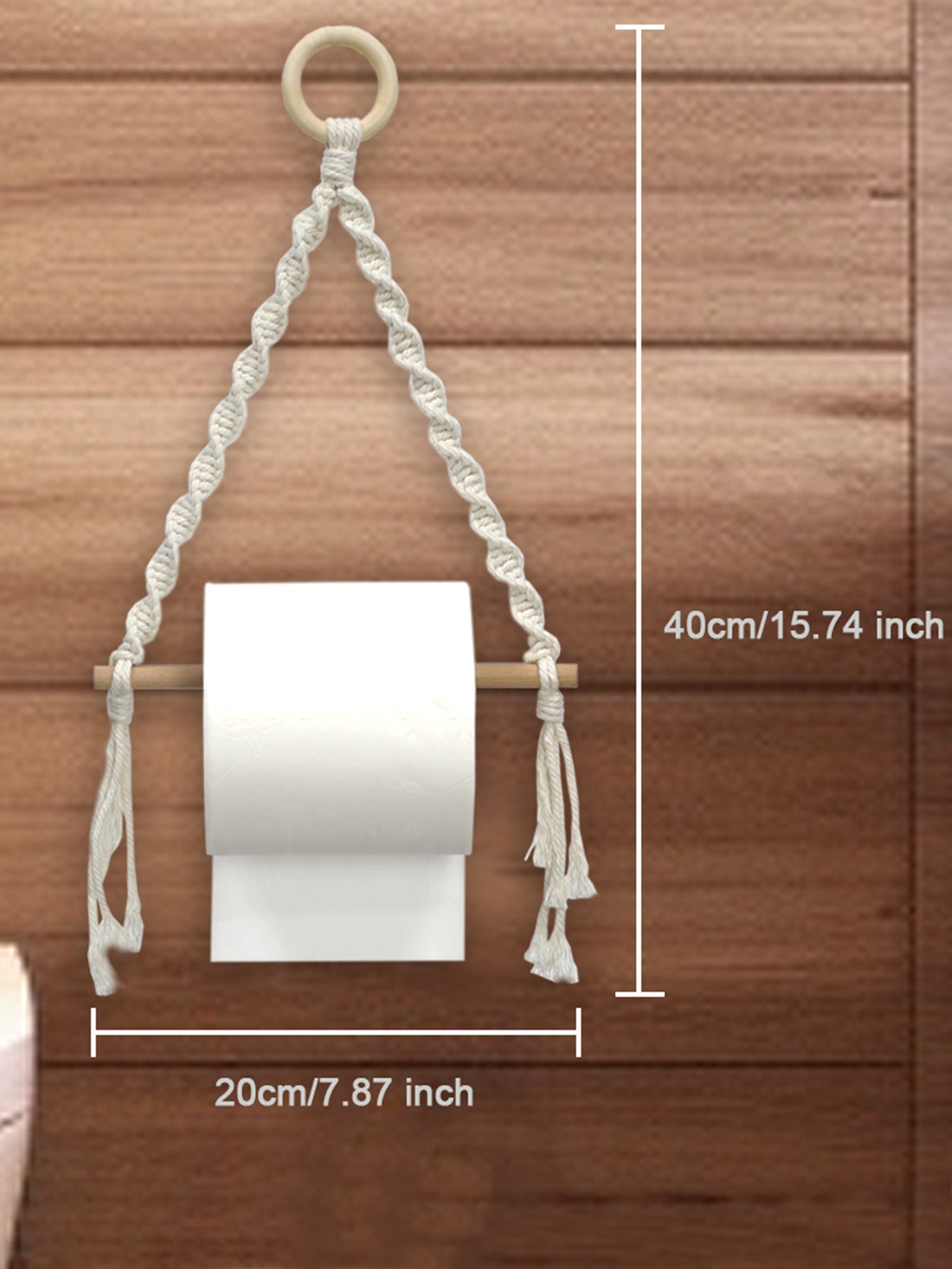 Macrame Kit Toilet Paper Holder Weaving Kit | Bohemian Style | Dual-Use: Paper/Spool Holder | High Style | Beginner-Friendly