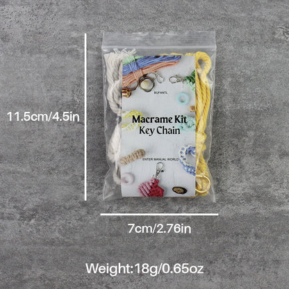 Macrame Kit: Boy-shaped Keychain Weaving Craft Material Package, including tutorials, complete materials, vivid and lifelike, multiple colors available. Keychain, small accessory, creative gift, suitable for beginners and DIY enthusiasts.