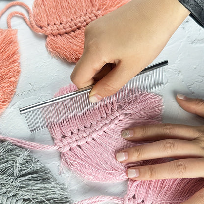 Stainless Steel Macrame Comb - Fringe Comb for DIY Weaving Crafts | Handmade Accessory