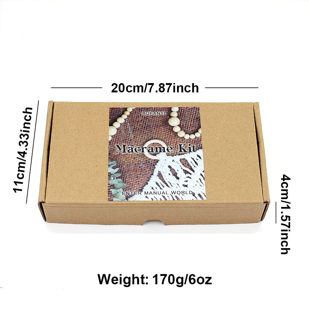 Macrame Kit 3pcs Mini Triangle Tasse| Small Pendant | English Tutorial | Premium Gift Box | Beginner-Friendly