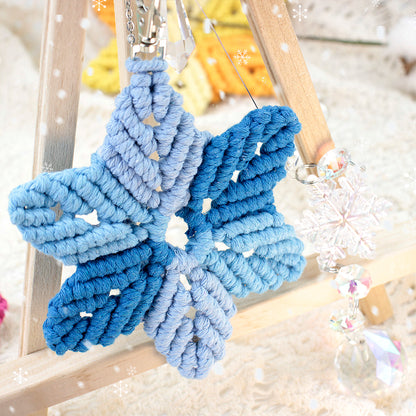 Hexagon Star Pendant Keychain Weaving Kit Macrame Kit | Multi-Colors | Simple & Elegant | Keychain/Decor | Beginner DIY Set
