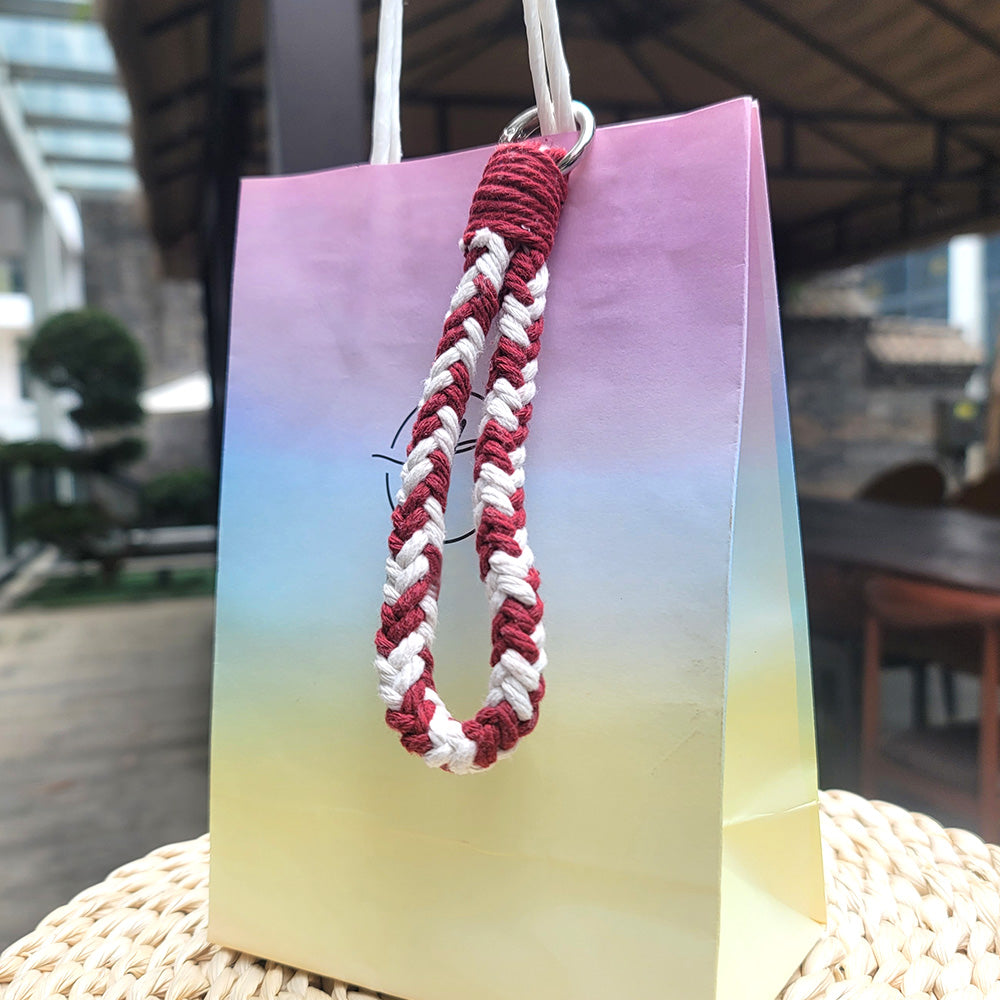 8-Strand Bracelet/Keychain Weaving Kit Macrame Kit | Multi-Contrast Colors | Phone Pendant/Bracelet | Beginner DIY Set