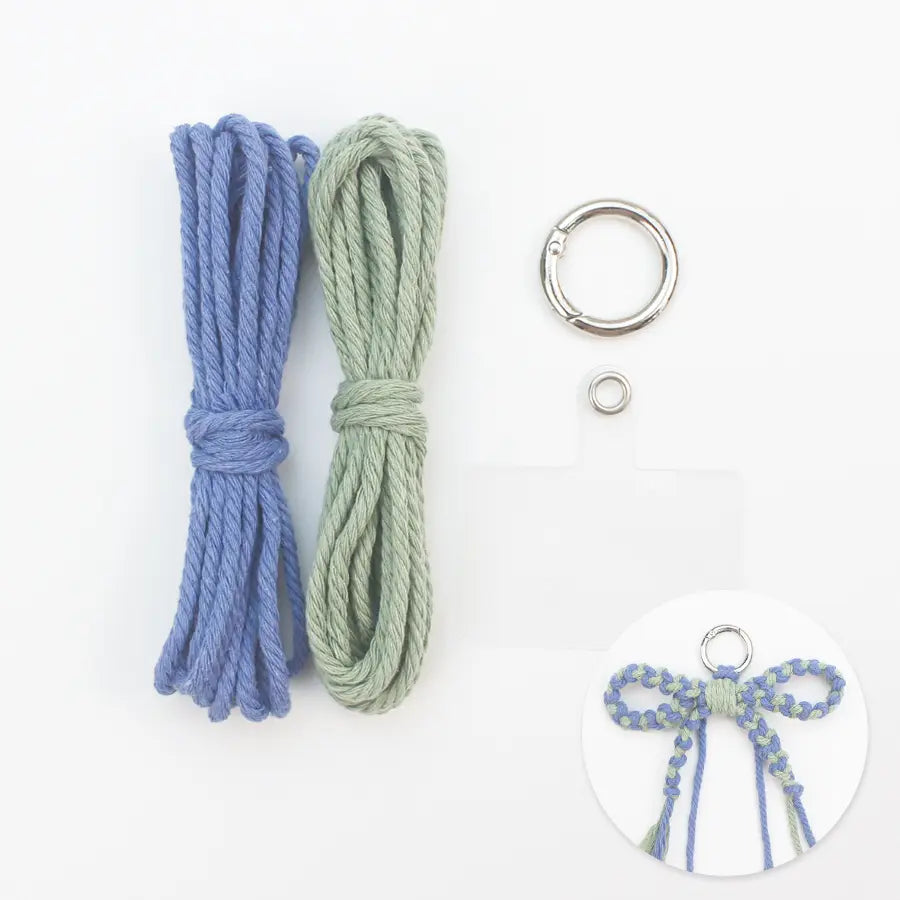 Macrame Kit for Beginners | DIY Bow Macrame Keychain Craft Kit