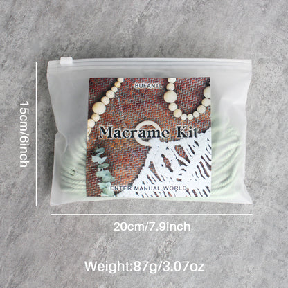 Long Tassel Plant Hanger Weaving Kit Macrame Kit | Plant Net Pocket | Hanging Storage | Handmade Gift | Beginner-Suitable