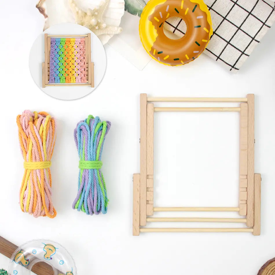 Macrame Kit for Beginners, Boho Beach Chair Phone Holder DIY Kit, Desk Decor Gift