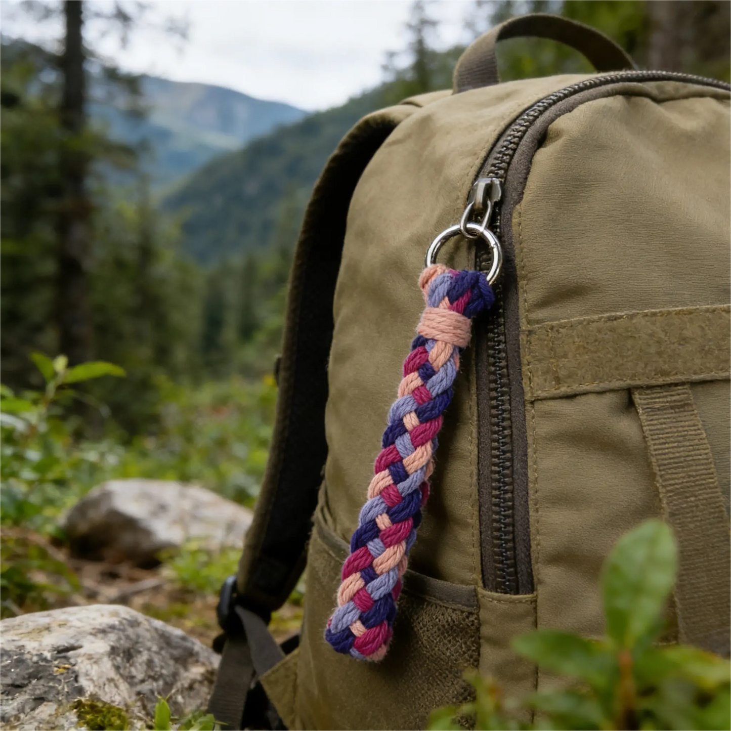 Macrame Kit for Beginners | DIY 4-Strand Braid Colorful Macrame Keychain Craft Kit