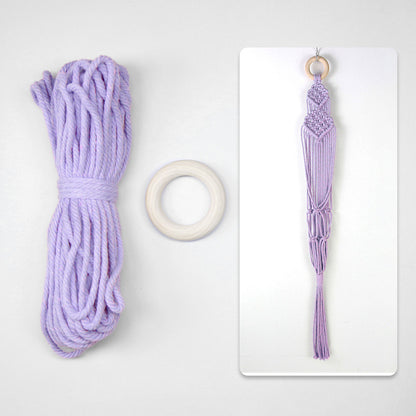 Macrame Kit Long Tassel Small Plant Hanger Weaving Kit | For Small-Medium Pots | Hanging Design | Space-Saving | Beginner-Friendly