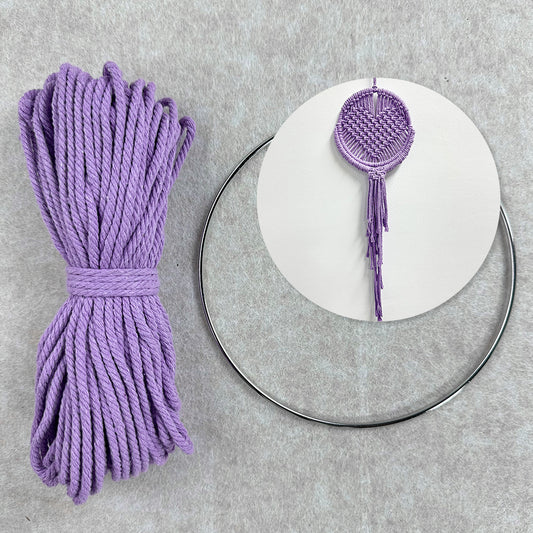 Macrame Kit for Beginners, Handwoven Heart Dry Flower Hanger, Aesthetic Wall Tapestry Ornament, DIY Weaving Supplies for Wedding Background, Home & Homestay Soft Decoration