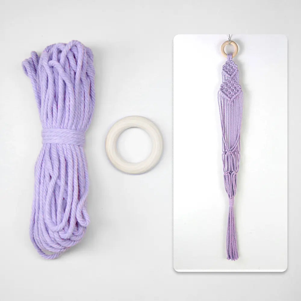Macrame Kit for Beginners, Boho Plant Hanger DIY Kit, Home Garden Decor Gift