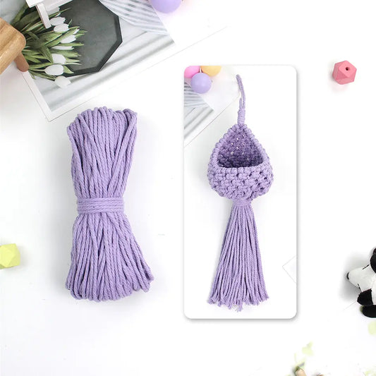 Macrame Kit for Beginners, Boho Net Pocket Plant Hanger DIY Kit, Home Decor Gift