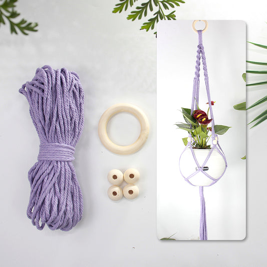 Long Tassel Plant Hanger Weaving Kit Macrame Kit | Plant Net Pocket | Hanging Storage | Handmade Gift | Beginner-Suitable
