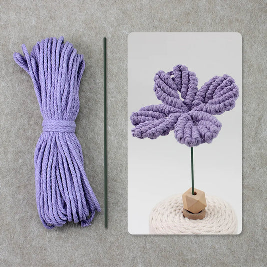 Macrame Kit for Beginners | DIY Four-Leaf Clover Macrame Flower Craft Kit
