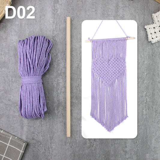 Macrame Kit Big Love Tapestry Weaving Kit | Flowing Fringes | Multi-Color Option | Valentine's Day DIY Gift | Beginner-Friendly/Living Room Decor